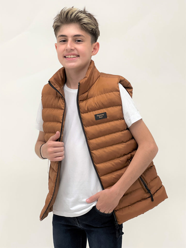 Boy Hooded Fashion Trend Swelling Vest AK215354 – Angelino