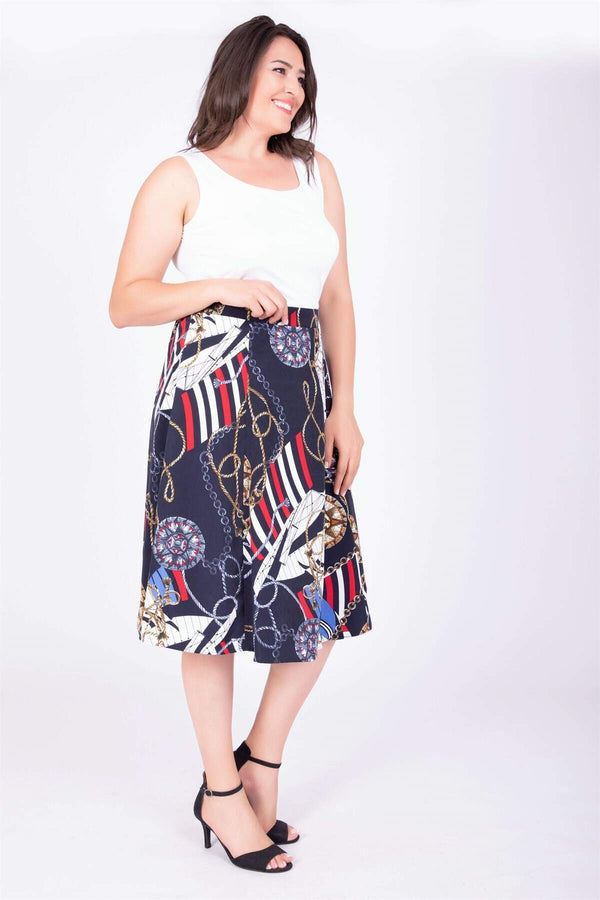Angelino Back Waist Elastic Bell Skirt