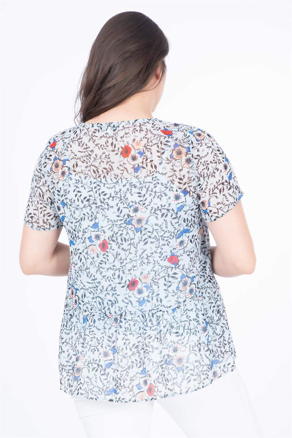 Angelino Lined Chiffon Blouse