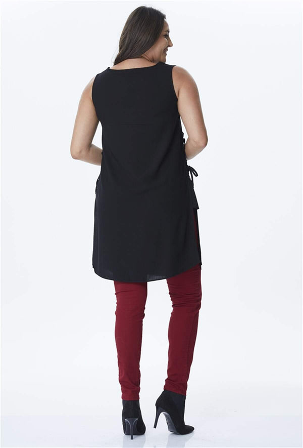 Angelino Tie Detailed Slit Tunic