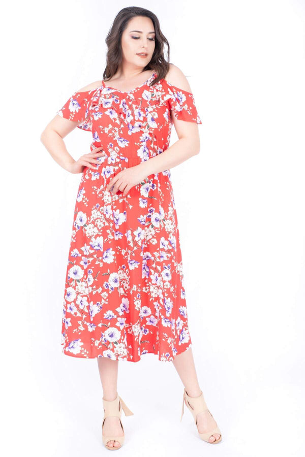 Angelino Ruffled Sleeve Dress