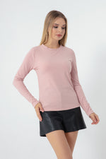 Women'S Bike Collar Knit Blouse