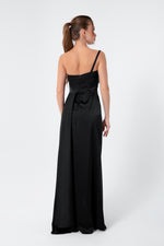 Woman One Shoulder Satin Evening Dresses & Graduation Dress