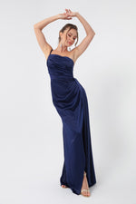 Woman One Shoulder Satin Evening Dresses & Graduation Dress