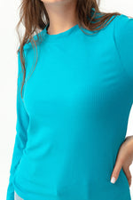 Women'S Bike Collar Knit Blouse