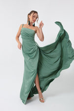 Woman One Shoulder Satin Evening Dresses & Graduation Dress