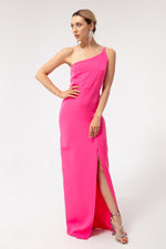 Woman One -Shoulder Slit Midi Dress