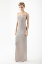 Women'S Stone Hanger Long Evening Dress With Back Dica