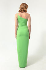 Woman One -Shoulder Slit Midi Dress
