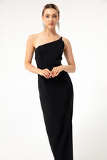 Woman One -Shoulder Slit Midi Dress