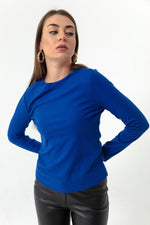 Women'S Bike Collar Knit Blouse