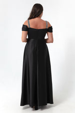 Women'S Stone Hanger Drape Big Size Long Evening Dress