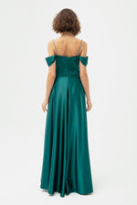 Women'S Stone Hanger Clash Cut Long Evening Dress