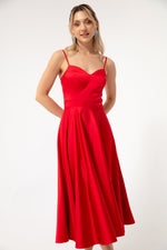 Woman Slim Satin Evening Dress With Slim Hanger