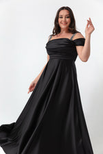 Women'S Stone Hanger Drape Big Size Long Evening Dress