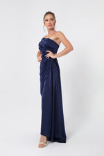 Woman One Shoulder Satin Evening Dresses & Graduation Dress