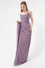 Female Chest Drape Slit Sweet Dress