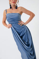 Woman One Shoulder Satin Evening Dresses & Graduation Dress