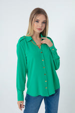 Women'S Collar Chain Detailed Shirt