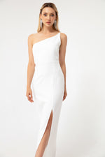 Woman One -Shoulder Slit Midi Dress