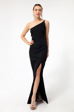 Woman One -Shoulder Slit Midi Dress