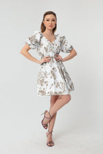 Woman Patterned Cruve Dress