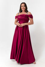 Women'S Stone Hanger Drape Big Size Long Evening Dress