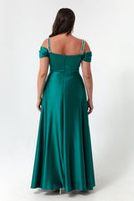 Women'S Stone Hanger Drape Big Size Long Evening Dress
