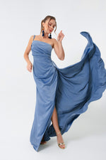 Woman One Shoulder Satin Evening Dresses & Graduation Dress