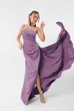 Woman One Shoulder Satin Evening Dresses & Graduation Dress