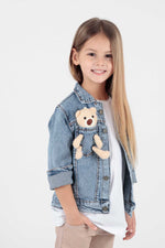 Girls Teddy Teddy Cotton Jean Jacket Daily Fashionable AK22176023