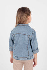 Girls Teddy Teddy Cotton Jean Jacket Daily Fashionable AK22176023