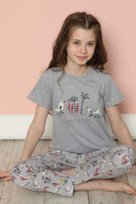 Children's Cotton Short Sleeve Pajamas Set 20585G