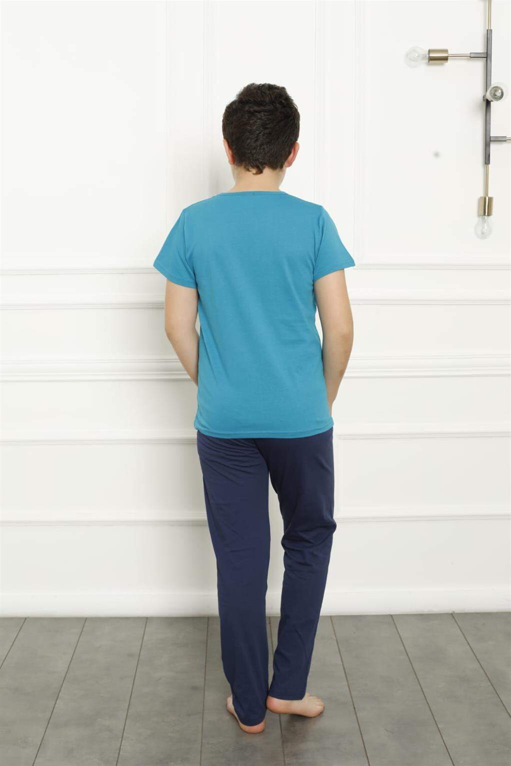 Boys Cotton Short Sleeve Pajamas Set 20379 Angelino Boutique