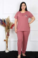 Women's Plus Size Short Sleeve Pajamas Set 202186