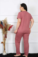 Women's Plus Size Short Sleeve Pajamas Set 202186