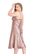 Plus Size Mink Long Satin Nightgown