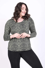 Angelino Cross-Back Ribbed Blouse
