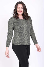 Angelino Cross-Back Ribbed Blouse