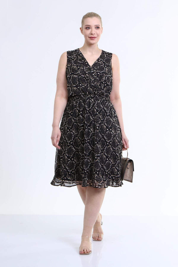 Angelino Lined Sleeveless Chiffon Dress