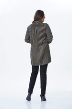 Angelino Tie Detailed Striped Long Shirt