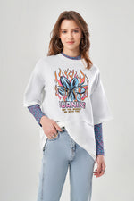 Shirted Printed White T-Shirt