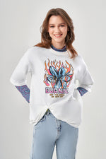 Shirted Printed White T-Shirt