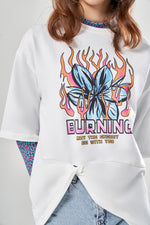 Shirted Printed White T-Shirt