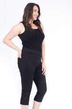 Angelino Elastic Waist Capri Trousers