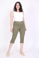 Angelino Elastic Waist Capri Trousers