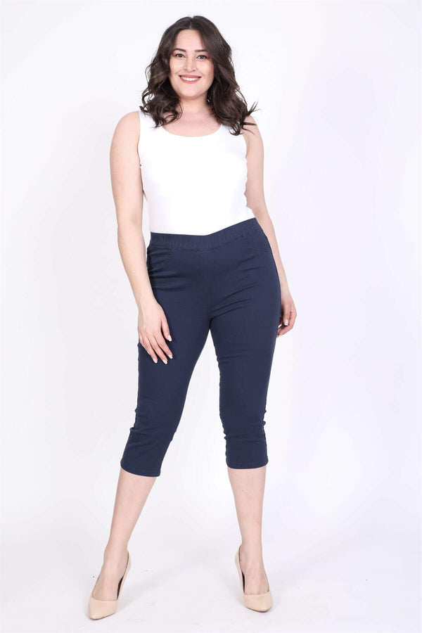 Angelino Elastic Waist Capri Trousers
