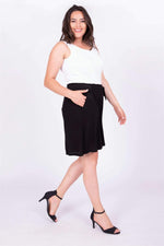 Angelino Elastic Waist Belted Shorts