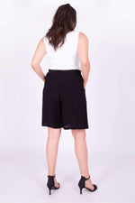 Angelino Elastic Waist Belted Shorts