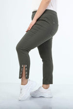 Angelino Elastic Waist Eyelet Detailed Trousers